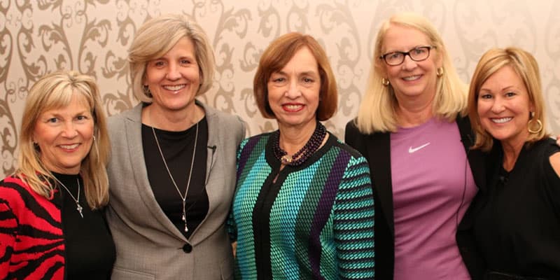 Symposium panel on “Taking it to the Next Level” - with Ann Drake (center), AWESOME founder – left to right: Tanya Fratto, Lynn Utter, Joanne Bauer, and Joyce Russell.